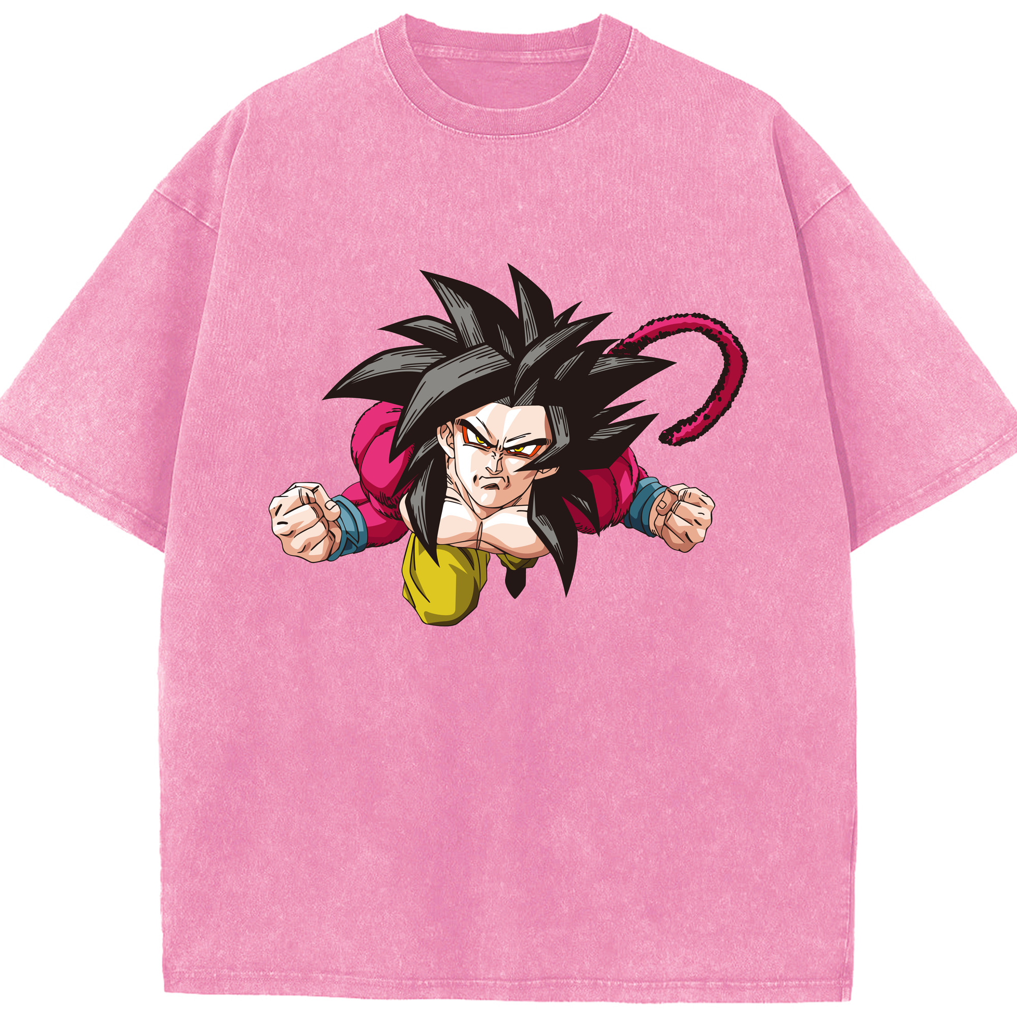 （画像用） ドラゴンボール 孫悟空（そん ごくう）Son Goku カカロット DRAGON BALL Kakarotto 綿100% ヴィンテージ風 半袖Tシャツ（フロントプリント）